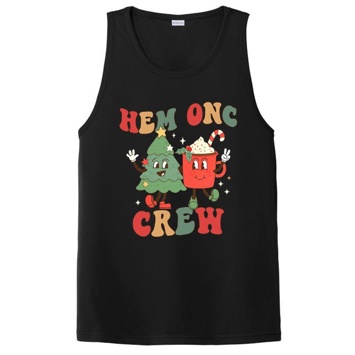 Retro Hem Onc Crew Hematology Oncology Nurse Christmas PosiCharge Competitor Tank