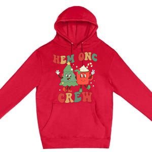 Retro Hem Onc Crew Hematology Oncology Nurse Christmas Premium Pullover Hoodie