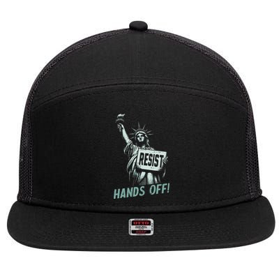 Resist Hands Off Statue Liberty Civil Rights Women 7 Panel Mesh Trucker Snapback Hat