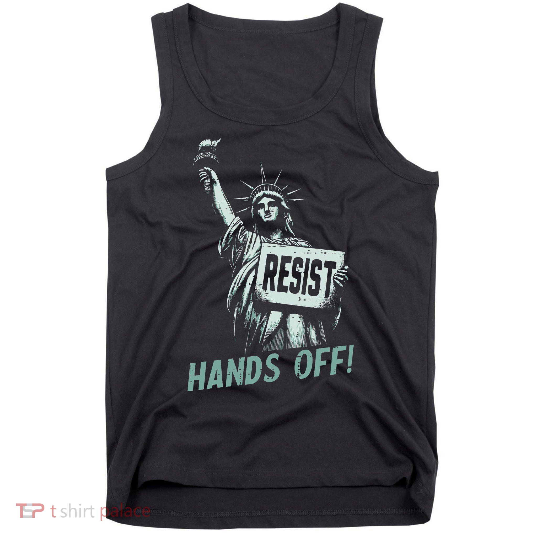 Resist Hands Off Statue Liberty Civil Rights Women Tank Top