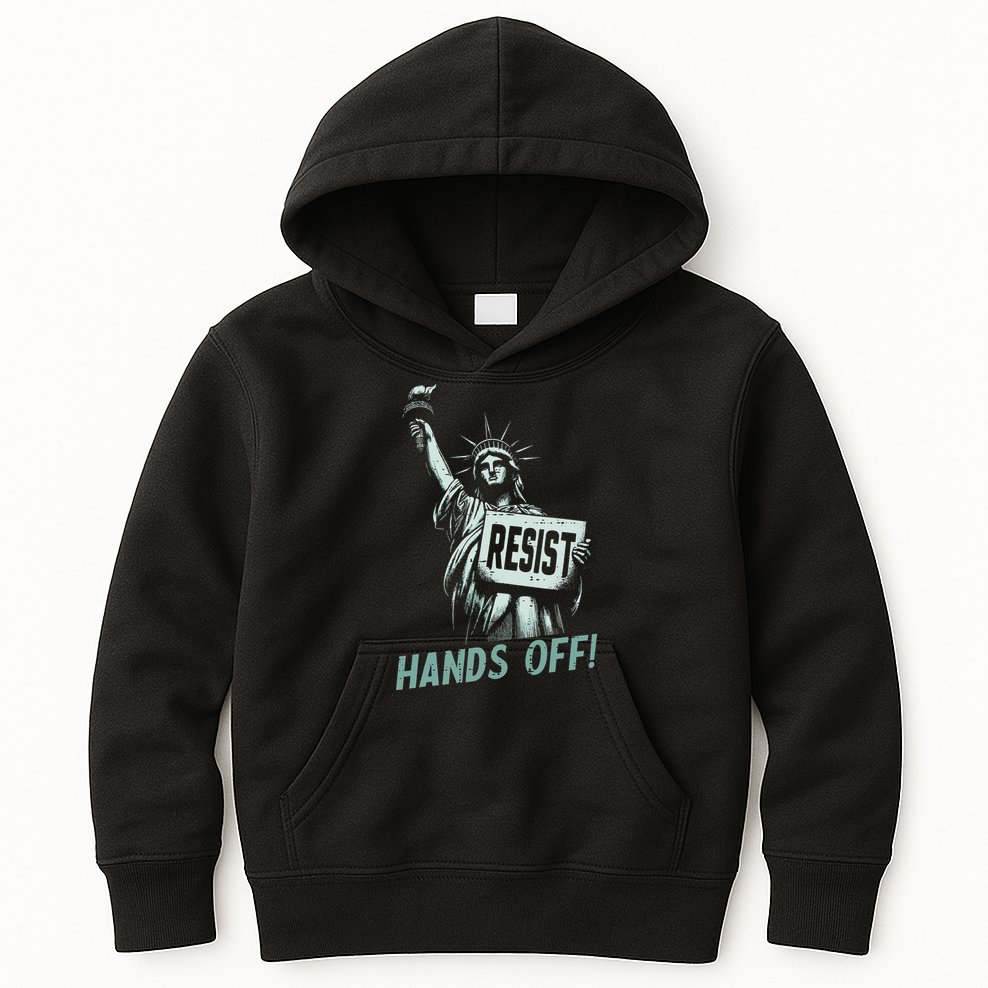 Resist Hands Off Statue Liberty Civil Rights Women Kids Hoodie