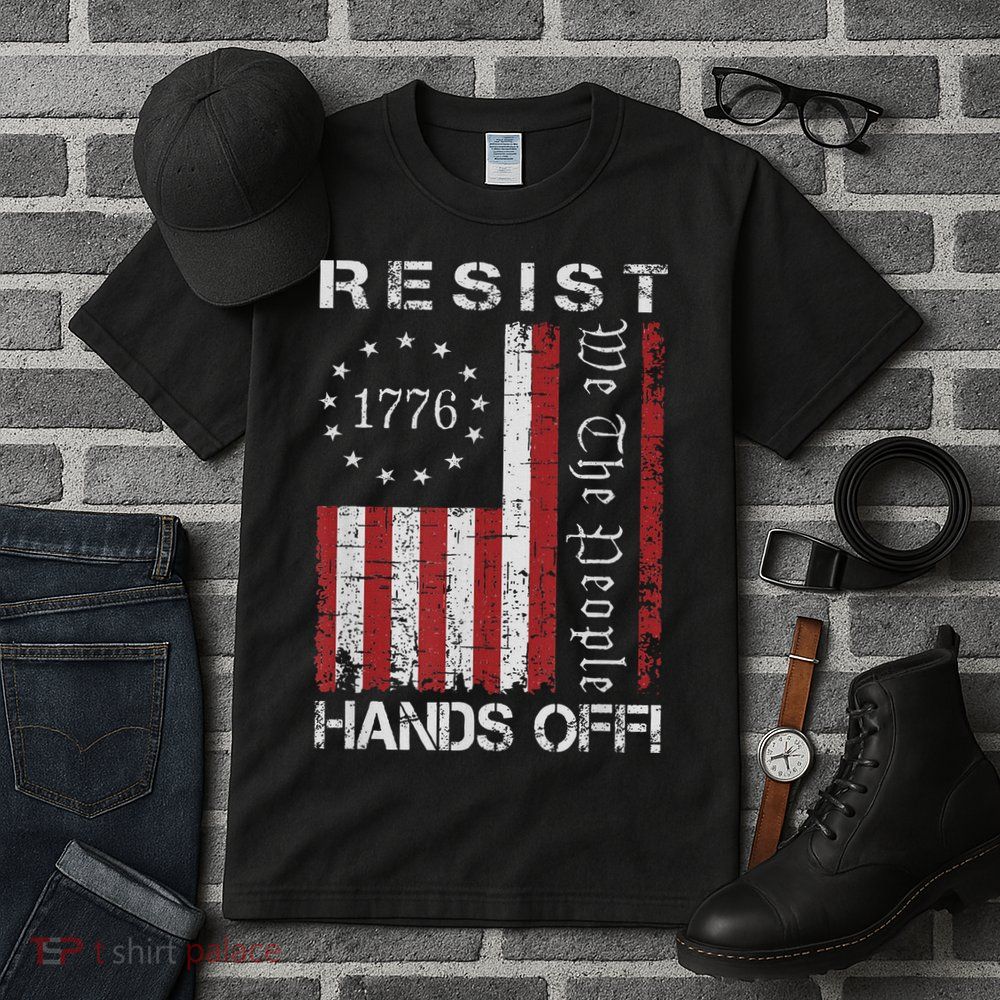 Resist Hands Off Protest Flag Protest Tall T-Shirt