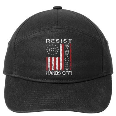 Resist Hands Off Protest Flag Protest 7-Panel Snapback Hat