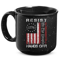 Resist Hands Off Protest Flag Protest 15oz Campfire Ceramic Mug