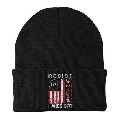 Resist Hands Off Protest Flag Protest Beanie