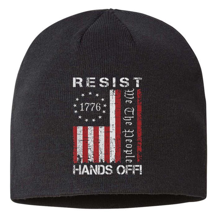 Resist Hands Off Protest Flag Protest Sustainable Beanie