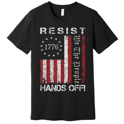 Resist Hands Off Protest Flag Protest Premium T-Shirt