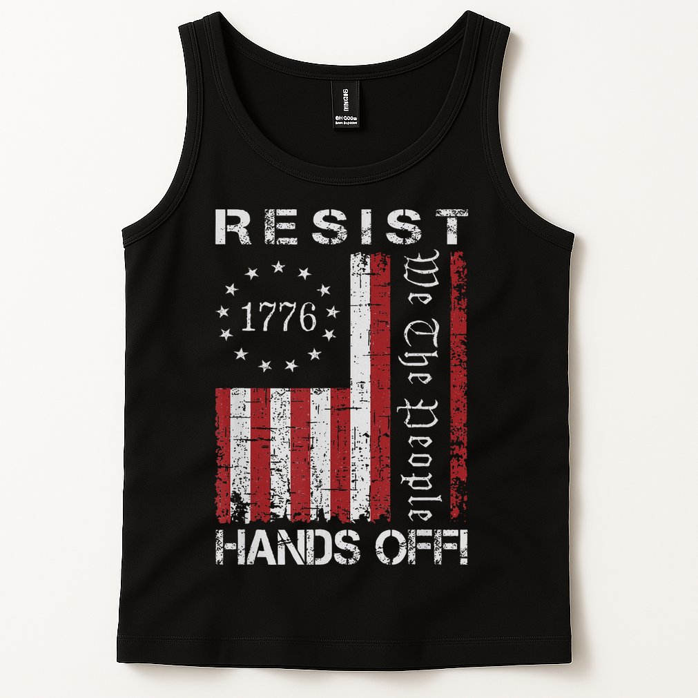 Resist Hands Off Protest Flag Protest Tank Top