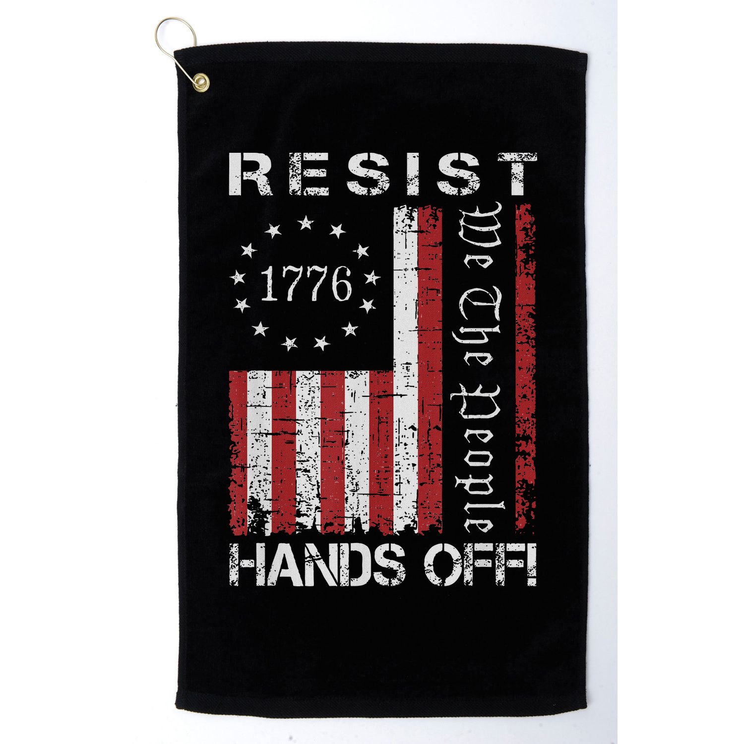 Resist Hands Off Protest Flag Protest Golf Towel