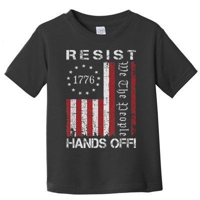 Resist Hands Off Protest Flag Protest Toddler T-Shirt