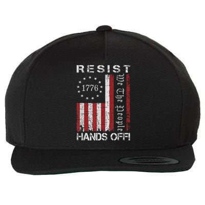 Resist Hands Off Protest Flag Protest Wool Snapback Cap