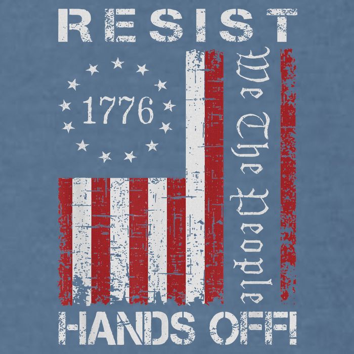 Resist Hands Off Protest Flag Protest Garment-Dyed Sweatshirt