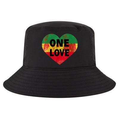 Reggae Heart One Love Rasta Reggae Music Rastafarian Jamaica Cool Comfort Performance Bucket Hat