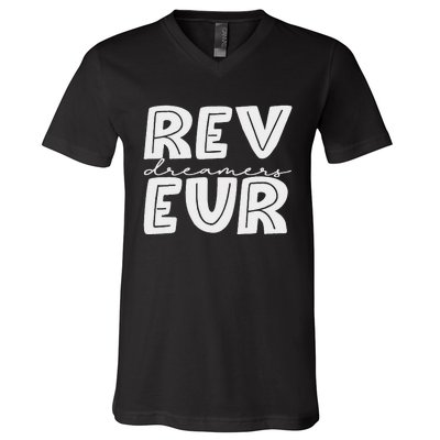 Reveur House Of Dreamers Rca Houses Dreamer School Spirit V-Neck T-Shirt