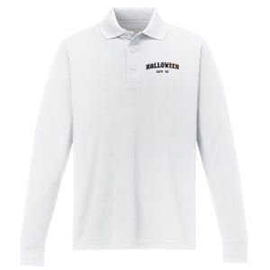 Retro Halloween OCT 31 Gift Performance Long Sleeve Polo