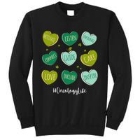 Retro Hearts Oncology Nurse Life Funny St Patrick's Day Sweatshirt