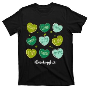 Retro Hearts Oncology Nurse Life Funny St Patrick's Day T-Shirt