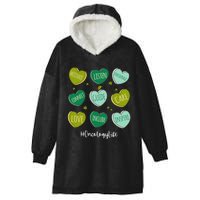 Retro Hearts Oncology Nurse Life Funny St Patrick's Day Hooded Wearable Blanket