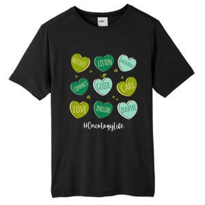 Retro Hearts Oncology Nurse Life Funny St Patrick's Day Tall Fusion ChromaSoft Performance T-Shirt