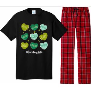 Retro Hearts Oncology Nurse Life Funny St Patrick's Day Pajama Set