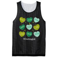 Retro Hearts Oncology Nurse Life Funny St Patrick's Day Mesh Reversible Basketball Jersey Tank