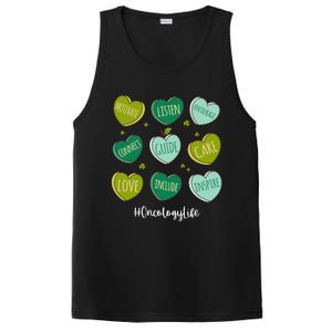 Retro Hearts Oncology Nurse Life Funny St Patrick's Day PosiCharge Competitor Tank