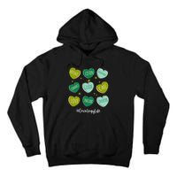 Retro Hearts Oncology Nurse Life Funny St Patrick's Day Tall Hoodie