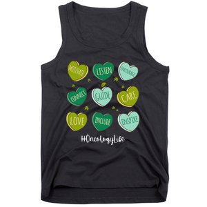 Retro Hearts Oncology Nurse Life Funny St Patrick's Day Tank Top