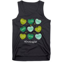 Retro Hearts Oncology Nurse Life Funny St Patrick's Day Tank Top