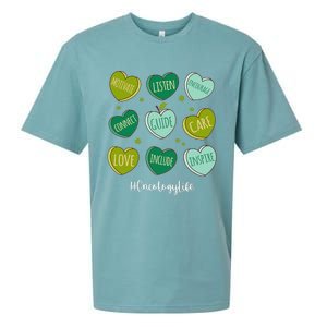 Retro Hearts Oncology Nurse Life Funny St Patrick's Day Sueded Cloud Jersey T-Shirt