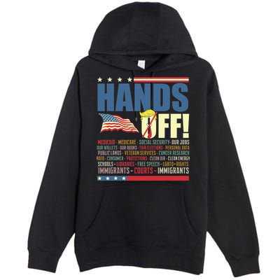 Resist Hands Off Protest Anti Trump Premium Pullover Hoodie