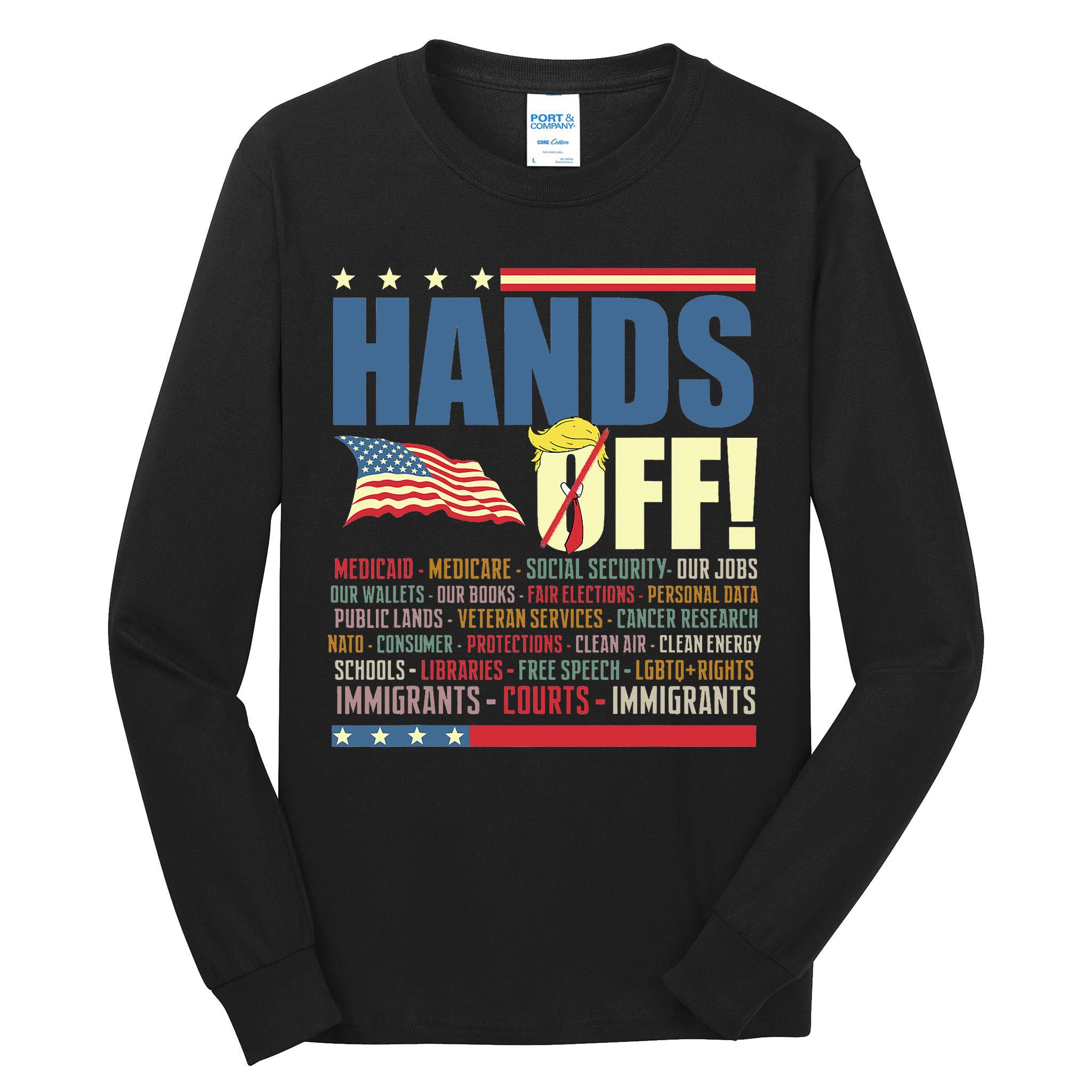 Resist Hands Off Protest Anti Trump Tall Long Sleeve T-Shirt