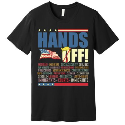 Resist Hands Off Protest Anti Trump Premium T-Shirt