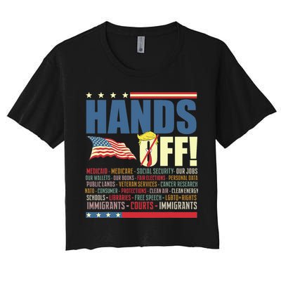 Resist Hands Off Protest Anti Trump Crop Top