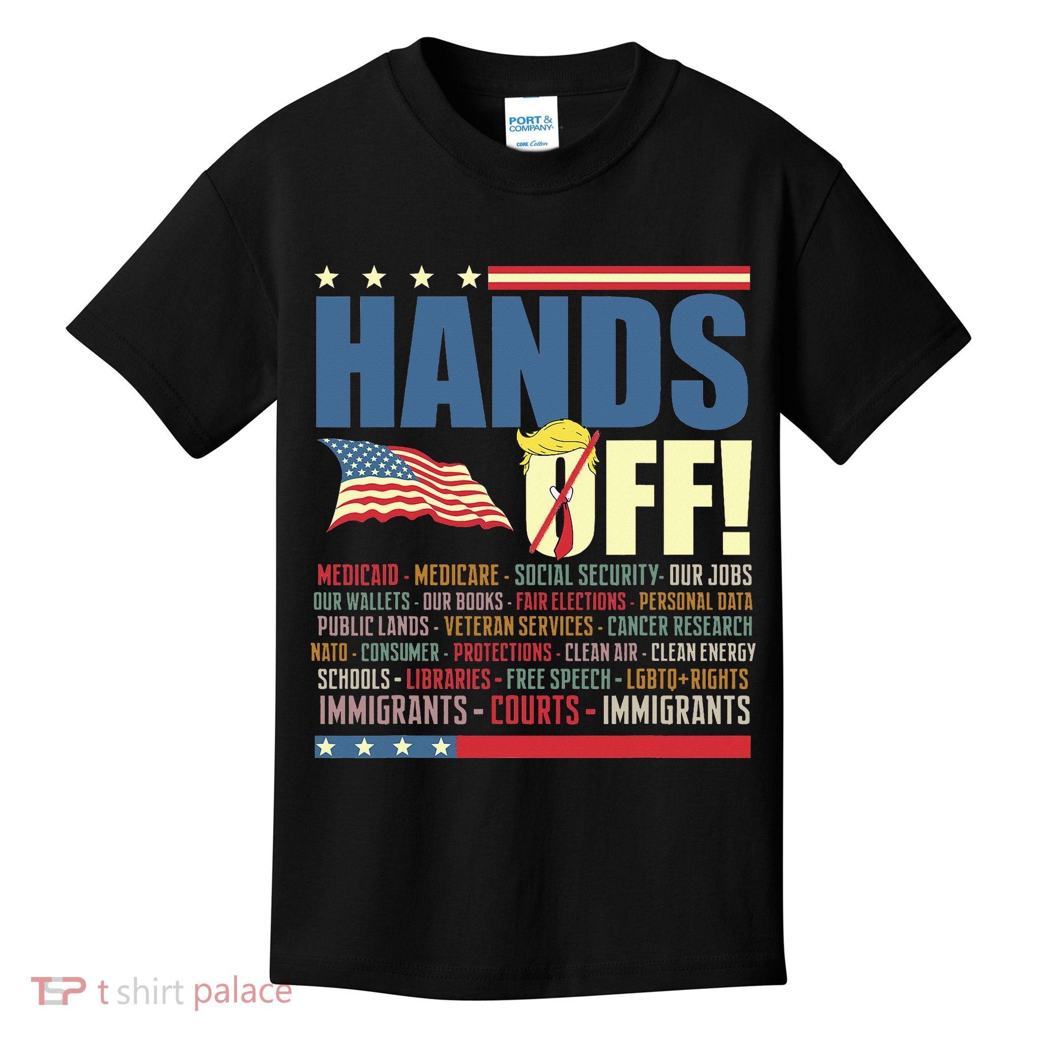Resist Hands Off Protest Anti Trump Kids T-Shirt