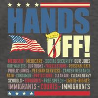 Resist Hands Off Protest Anti Trump Vector Backpack