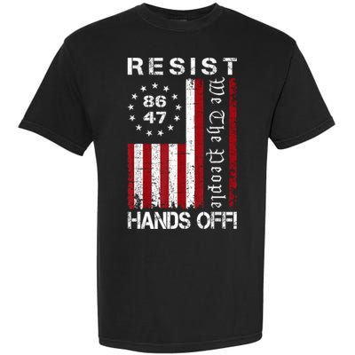 Resist Hands Off Protest 8647 86 47 Flag Protest Garment-Dyed Heavyweight T-Shirt