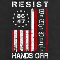 Resist Hands Off Protest 8647 86 47 Flag Protest 7 Panel Mesh Trucker Snapback Hat