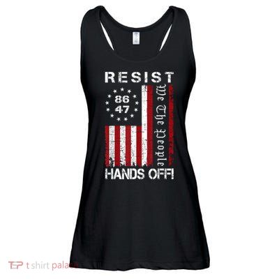Resist Hands Off Protest 8647 86 47 Flag Protest Ladies Essential Flowy Tank