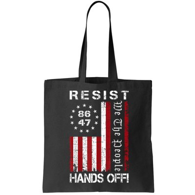 Resist Hands Off Protest 8647 86 47 Flag Protest Bag