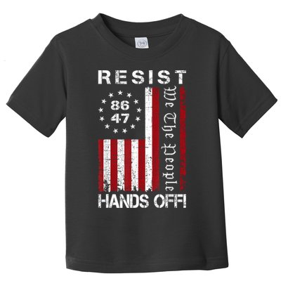 Resist Hands Off Protest 8647 86 47 Flag Protest Toddler T-Shirt