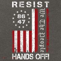 Resist Hands Off Protest 8647 86 47 Flag Protest Cotton Canvas Backpack