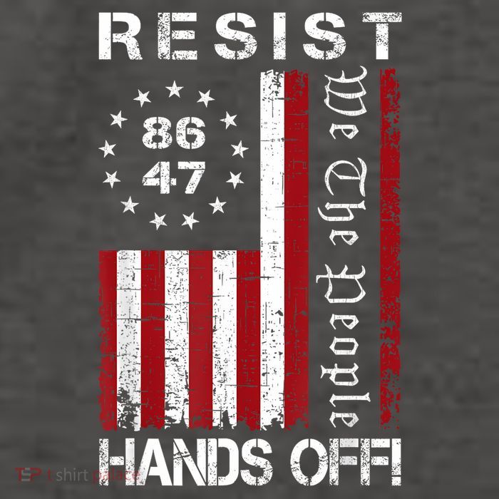 Resist Hands Off Protest 8647 86 47 Flag Protest Vector Backpack