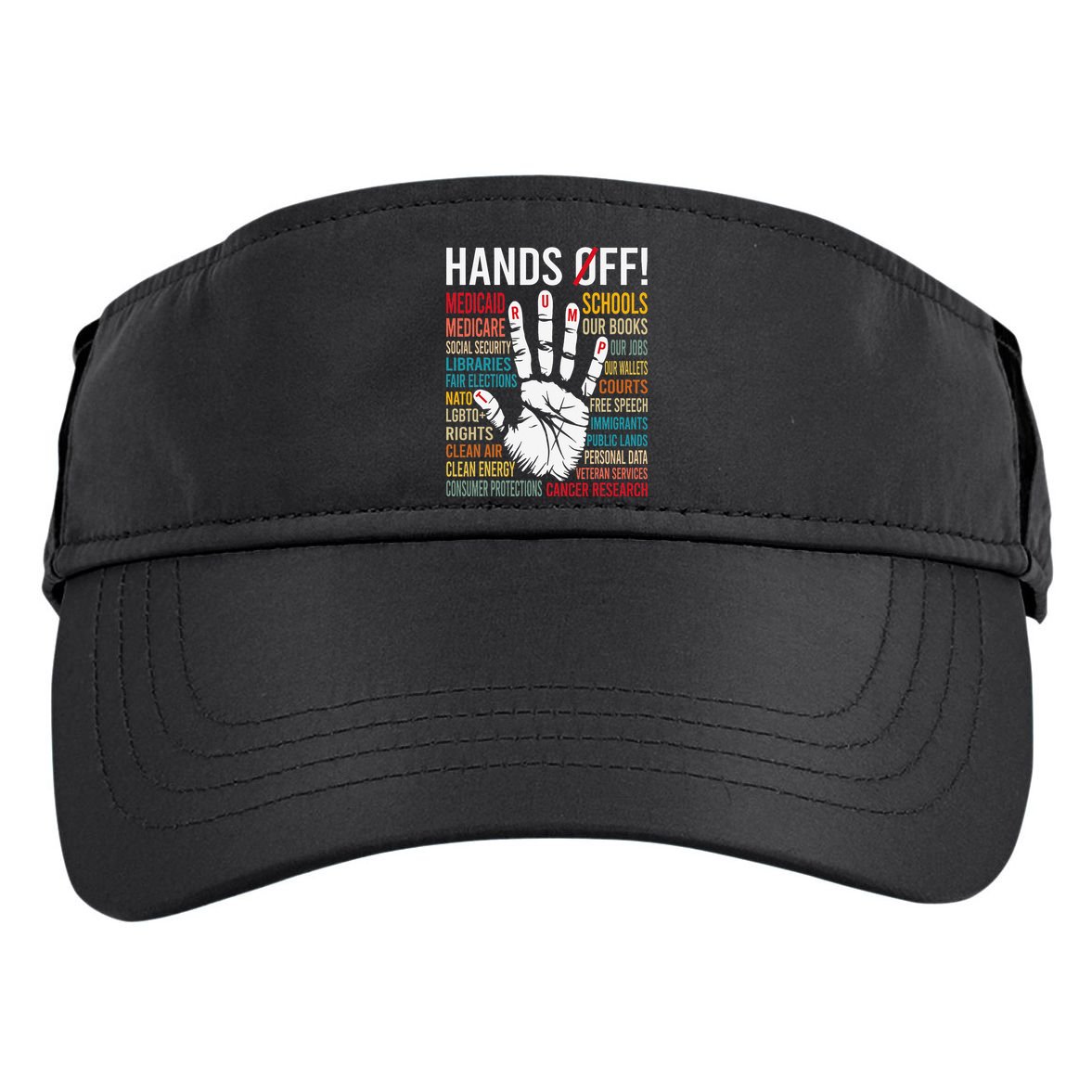 Resist Hands Off Protest Adult Drive Performance Visor