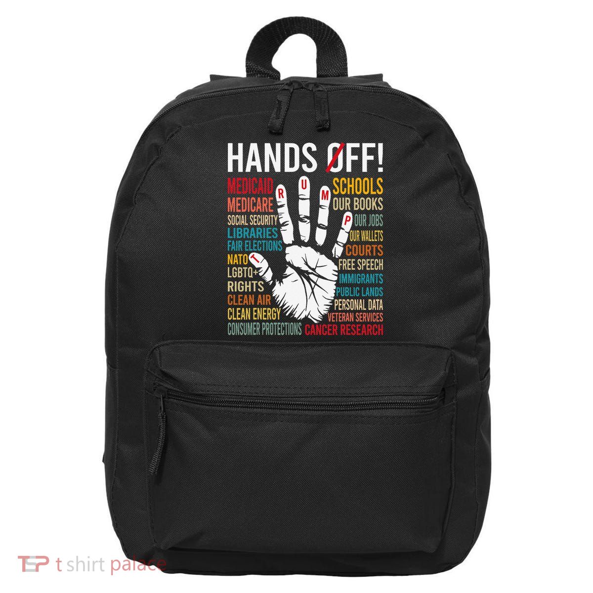 Resist Hands Off Protest 16 in Basic Backpack