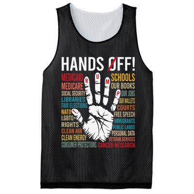 Resist Hands Off Protest Mesh Reversible Basketball Jersey Tank