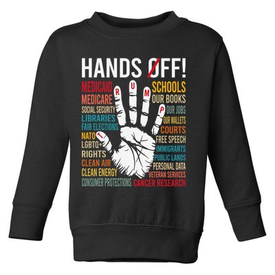 Resist Hands Off Protest Toddler Sweatshirt