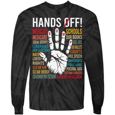 Resist Hands Off Protest Tie-Dye Long Sleeve Shirt