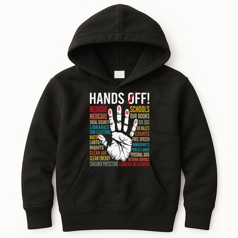 Resist Hands Off Protest Kids Hoodie