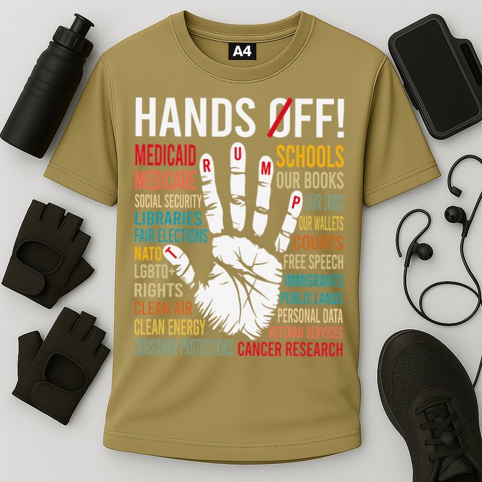 Resist Hands Off Protest Cooling Performance Crew T-Shirt